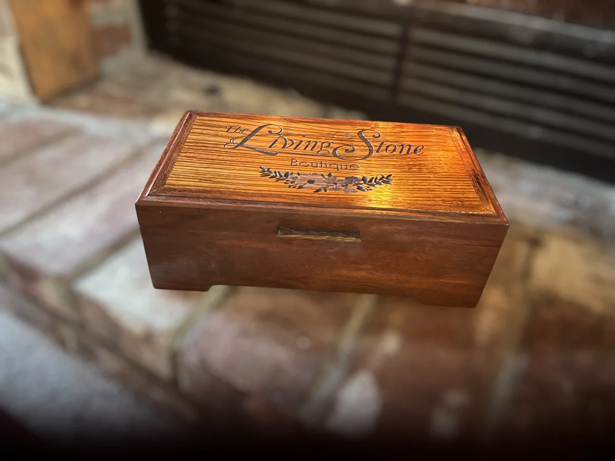 Living Stone Boutique Engraved Wood Box
