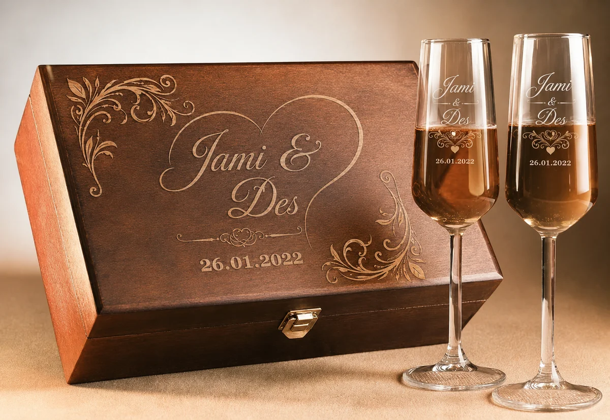 Anniversary Keepsake Box Flutes