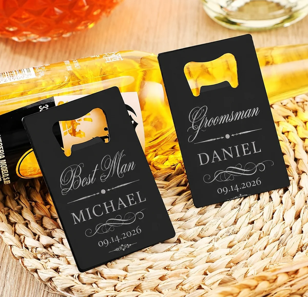 Wedding Party Bottle Opener Cards