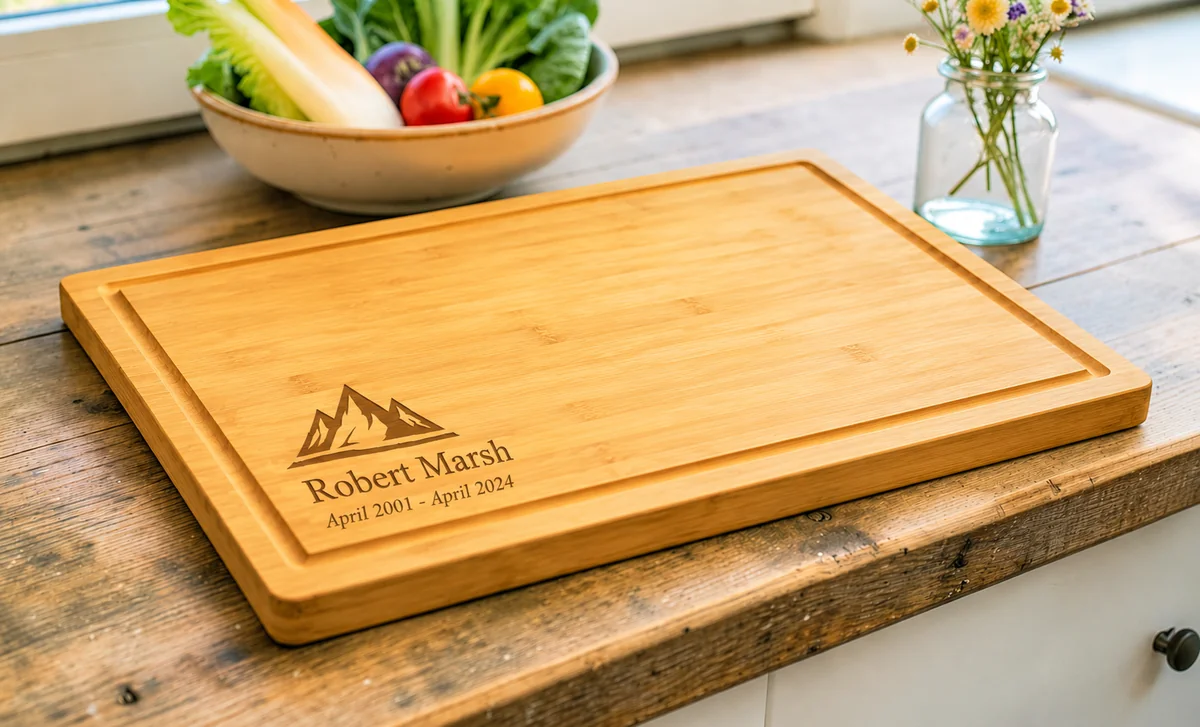 Engraved charcuterie board