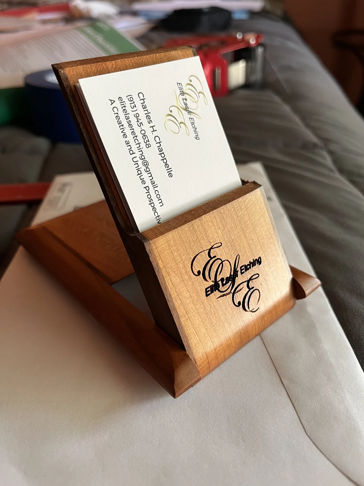 Personalized business card holder